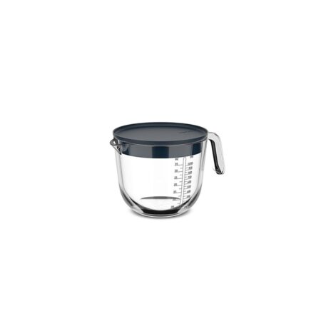 Mepal Glas Maatbeker 1l Met Deksel Navy | Mepal