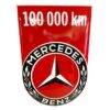 Mercedes Benz 100.000km Rood Emaille Bord - 60 x 41cm | Mercedes