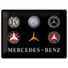 Mercedes-Benz Evolutie Logo Reliëf Metalen Bord 30 x 40 cm | Mercedes