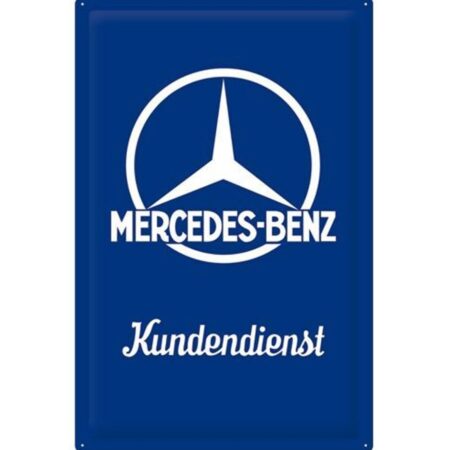 Mercedes-Benz Kundendienst Reliëf Metalen Bord 60 x 40 cm | Mercedes