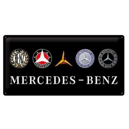 Mercedes Benz Logo's Metalen Bord 25 x 50 cm | Mercedes