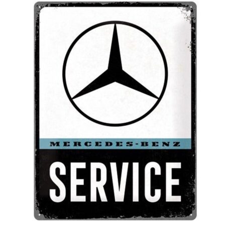 Mercedes Benz Service Retro Metalen Bord 30 x 40 cm - LAATSTE KANS | Mercedes