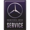 Mercedes-Benz Service Shiny Blue Metalen Bord - 30 x 40 cm | Mercedes