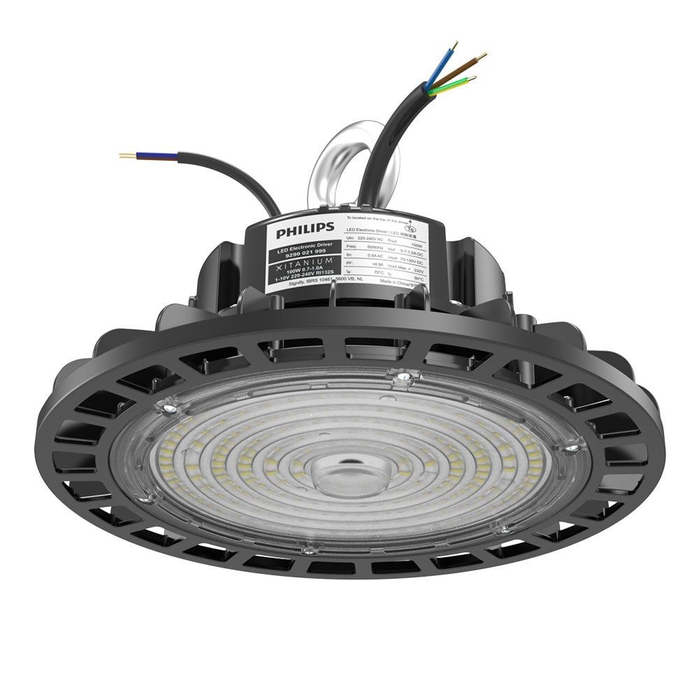Mercury LED High Bay - Dimbaar - 100 Watt 16.000 lumen (160lm/W) - Philips Xitanium Driver - 4000K neutraal wit - IP65 waterdicht - 50.000 Branduren | HOFTRONIC
