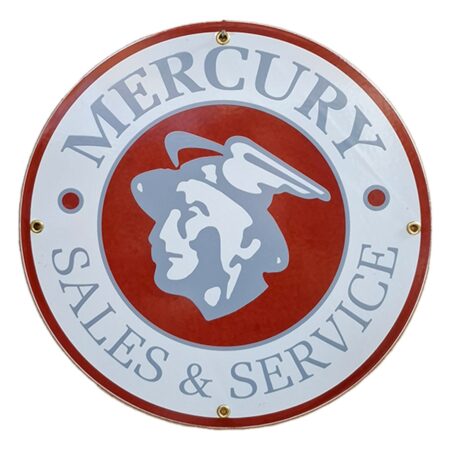 Mercury Sales Service Emaille Bord - Ø30cm | Fiftiesstore