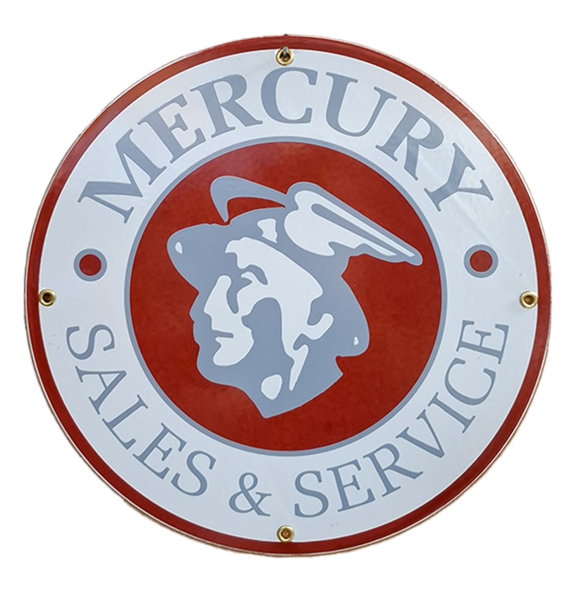 Mercury Sales Service Emaille Bord - Ø30cm | Fiftiesstore