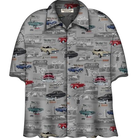 Mercury Vintage Camp Shirt Grey-XL | David Carey