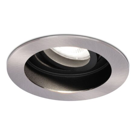 Mesa LED inbouwspot - GU10 4 Watt 345 Lumen - 6500K Daglicht wit - Dimbaar - verzonken - Rond - Kantelbaar - IP20 Voor binnen - RVS | HOFTRONIC