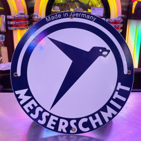 Messerschmitt Logo Emaille bord - 1990s Sample - Ø 30cm | The Dutch Pickers
