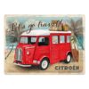 Metaal Bord 30 x 40cm Citroen Type H - Let's go travel LAATSTE STUKS | Citroën