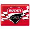 Metaal Bord 30 x 40cm Ducati Corse - Logo Racing Flag | Ducati