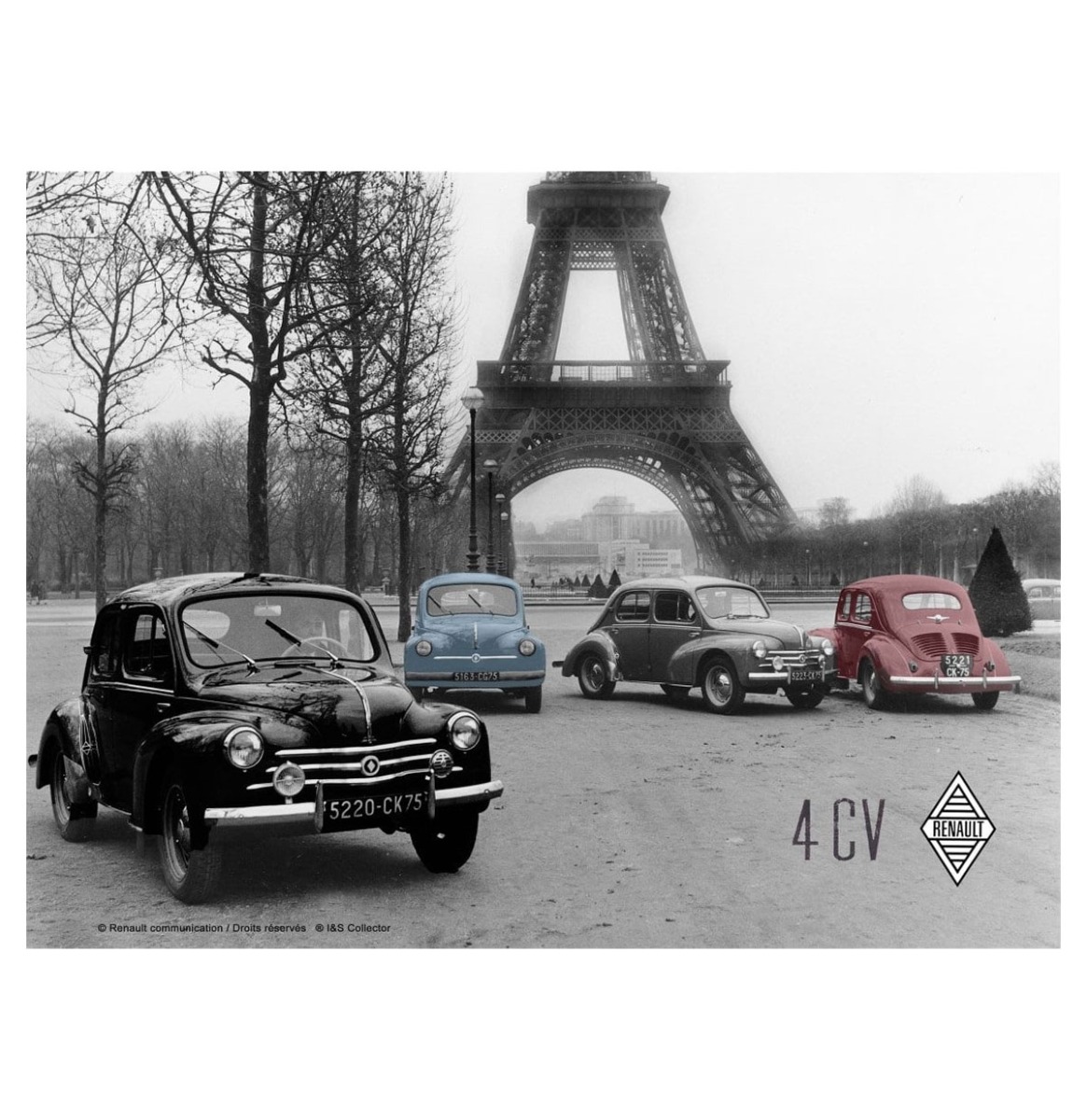 Metaal Bord 30x40 cm Rel Renault Tour Eiffel | Renault