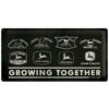 Metalen Bord 25 x 50 cm John Deere Growing Together Since 1837 - LAATSTE KANS | John Deere