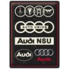 Metalen Bord 30 x 40 'Audi - Logo Evolution' | Audi