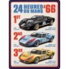 Metalen Bord 30 x 40 cm 24h Le Mans - 1966 - Ford GT40 Winners | Le Mans 24HR