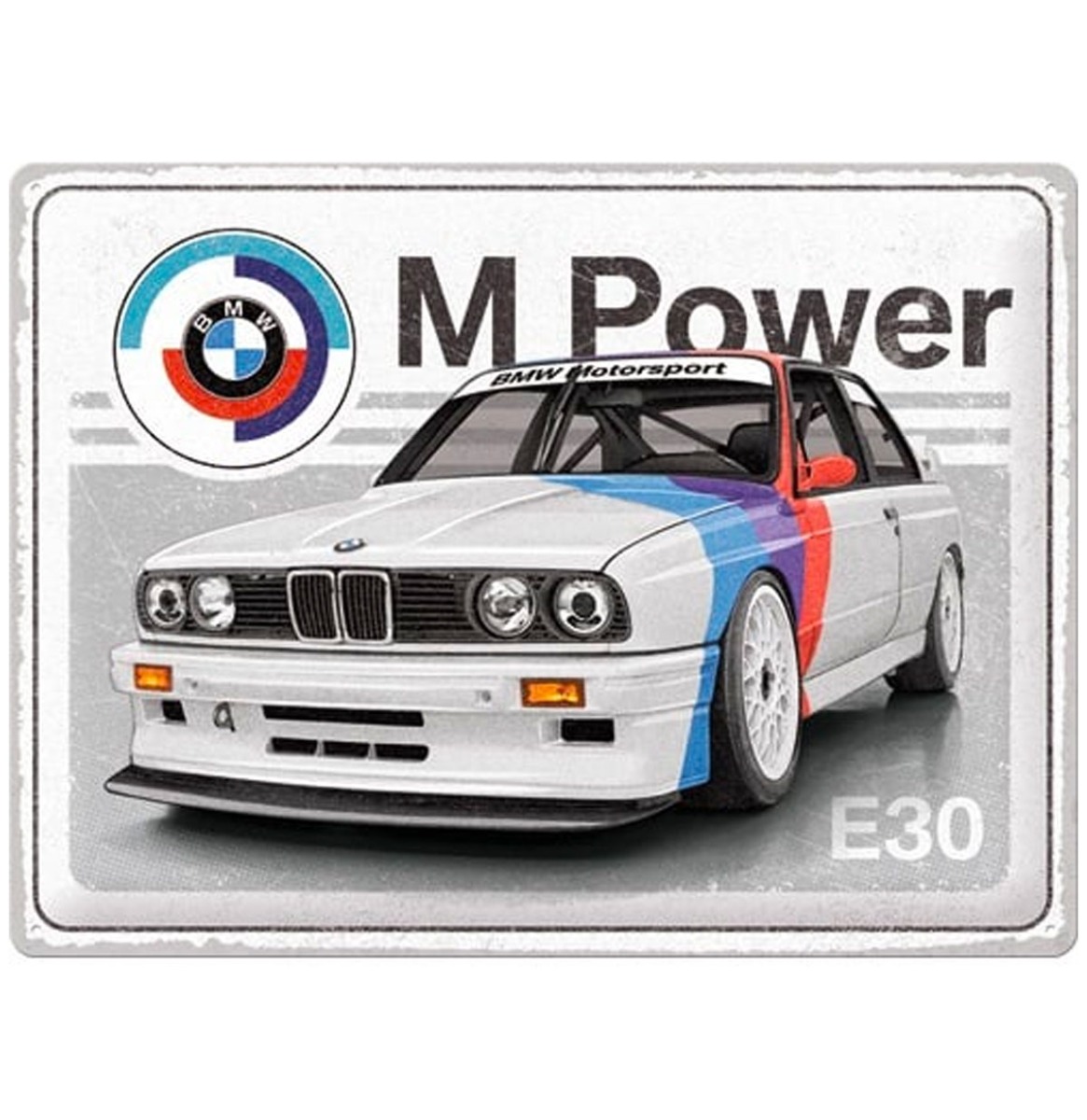 Metalen Bord 30 x 40 cm BMW Motorsport - M Power E30 | BMW