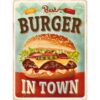 Metalen Bord 30 x 40 cm Best Burger in Town | Nostalgic Art