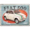 Metalen Bord 30 x 40 cm Fiat 500 - Turin Italia | Fiat