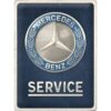 Metalen Bord 30 x 40 cm Mercedes-Benz - Service Embleem Blauw | Mercedes