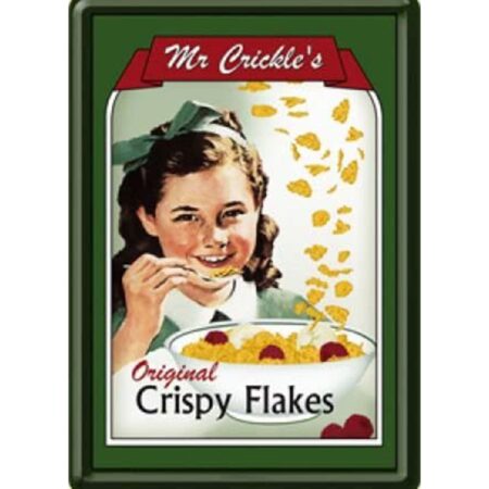 Metalen Bord 30 x 40 cm Mr. Crickle's Crispy Flakes | Nostalgic Art