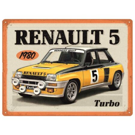 Metalen Bord 30 x 40 cm Renault - R5 Turbo 1980 | Renault