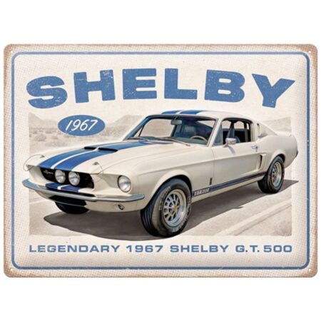 Metalen Bord 30 x 40 cm Shelby - 1967 GT 500 | Carroll Shelby
