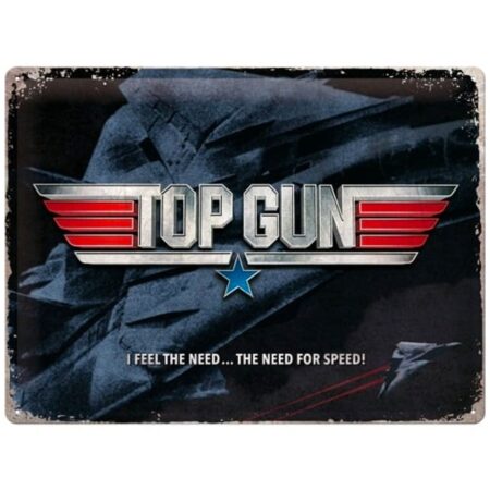Metalen Bord 30 x 40 cm Top Gun - The Need for Speed | Nostalgic Art
