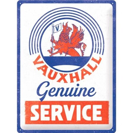 Metalen Bord 30 x 40 cm Vauxhall - Genuine Service | Nostalgic Art