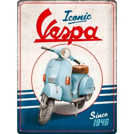 Metalen Bord 30 x 40 cm Vespa - Iconic since 1946 | Vespa