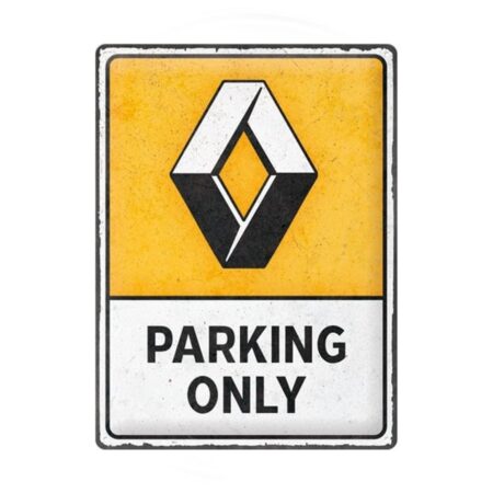 Metalen Bord 30 x 40cm Renault Parking Only | Renault