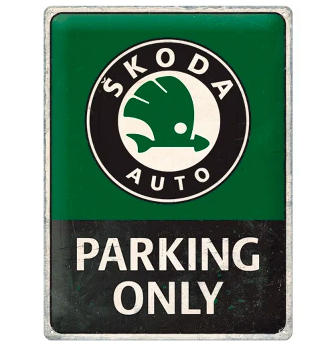 Metalen Bord 30 x 40cm Skoda - Parking Only | Skoda