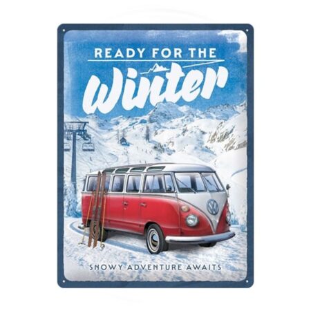 Metalen Bord 30 x 40cm Volkswagen Ready For The Winter | Nostalgic Art