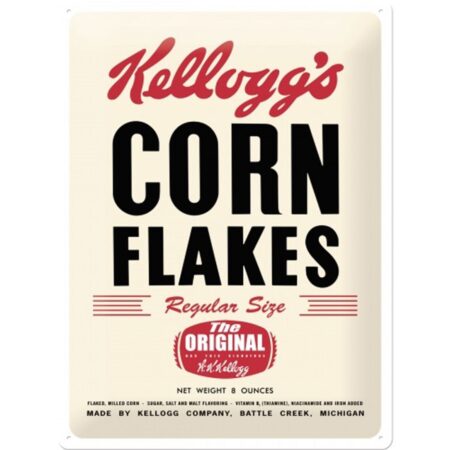 Metalen Bord 30x40 Kellogg's Corn Flakes Retro Package | Kellogg's