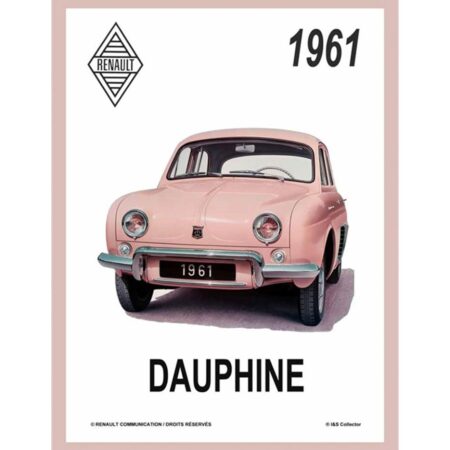 Metalen Bord 30x40 Renault Dauphine Affiche | Renault