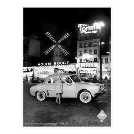 Metalen Bord 30x40 - Renault Dauphine Moulin Rouge | Renault