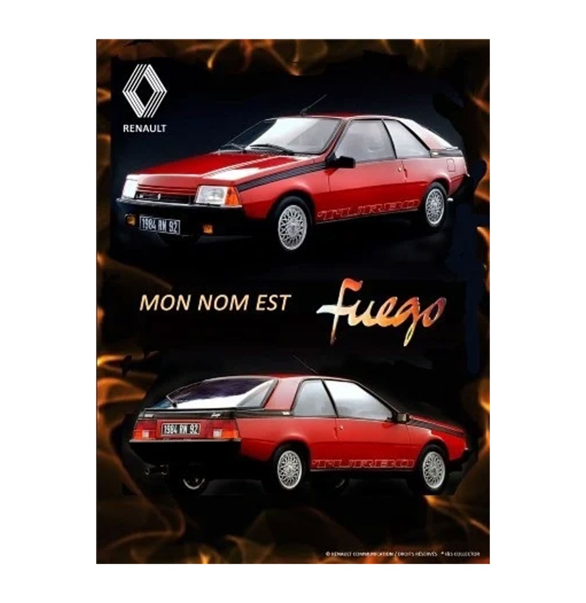 Metalen Bord 30x40 - Renault Fuego | Renault