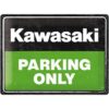 Metalen Bord 30x40 cm Kawasaki Parking Only Groen | Kawasaki
