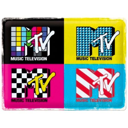 Metalen Bord 30x40 cm MTV - Logo Pop Art | Nostalgic Art