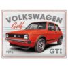 Metalen Bord 30x40 cm Volkswagen Golf - GTI 1976 | Volkswagen