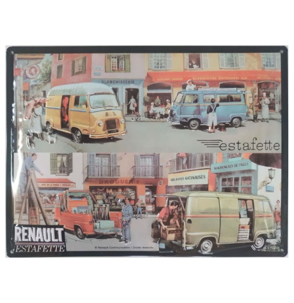 Metalen Bord 40 x 30 cm Renault Estafette | Renault