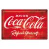 Metalen Bord 40 x 60cm Coca-Cola - Logo Red Refresh Yourself | Coca-Cola