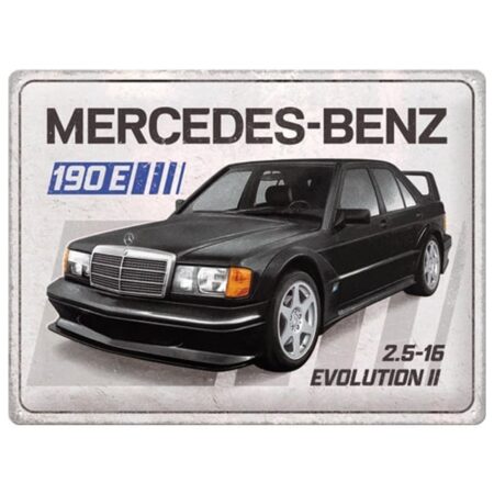 Metalen Bord Mercedes-Benz - 190 E 2.5-16 Evolution II 30 x 40cm | Mercedes