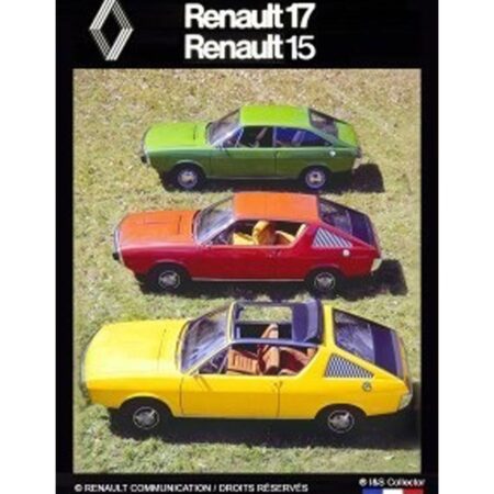 Metalen Bord Renault 17 et 15 30x40 cm - LAATSTE KANS | Renault