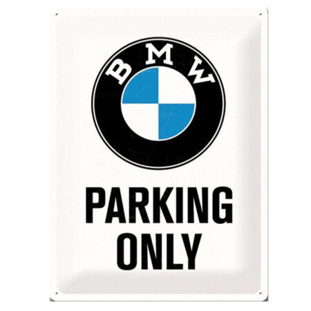Metalen Plaat 'BMW Parking Only' 30 x 40 cm | BMW