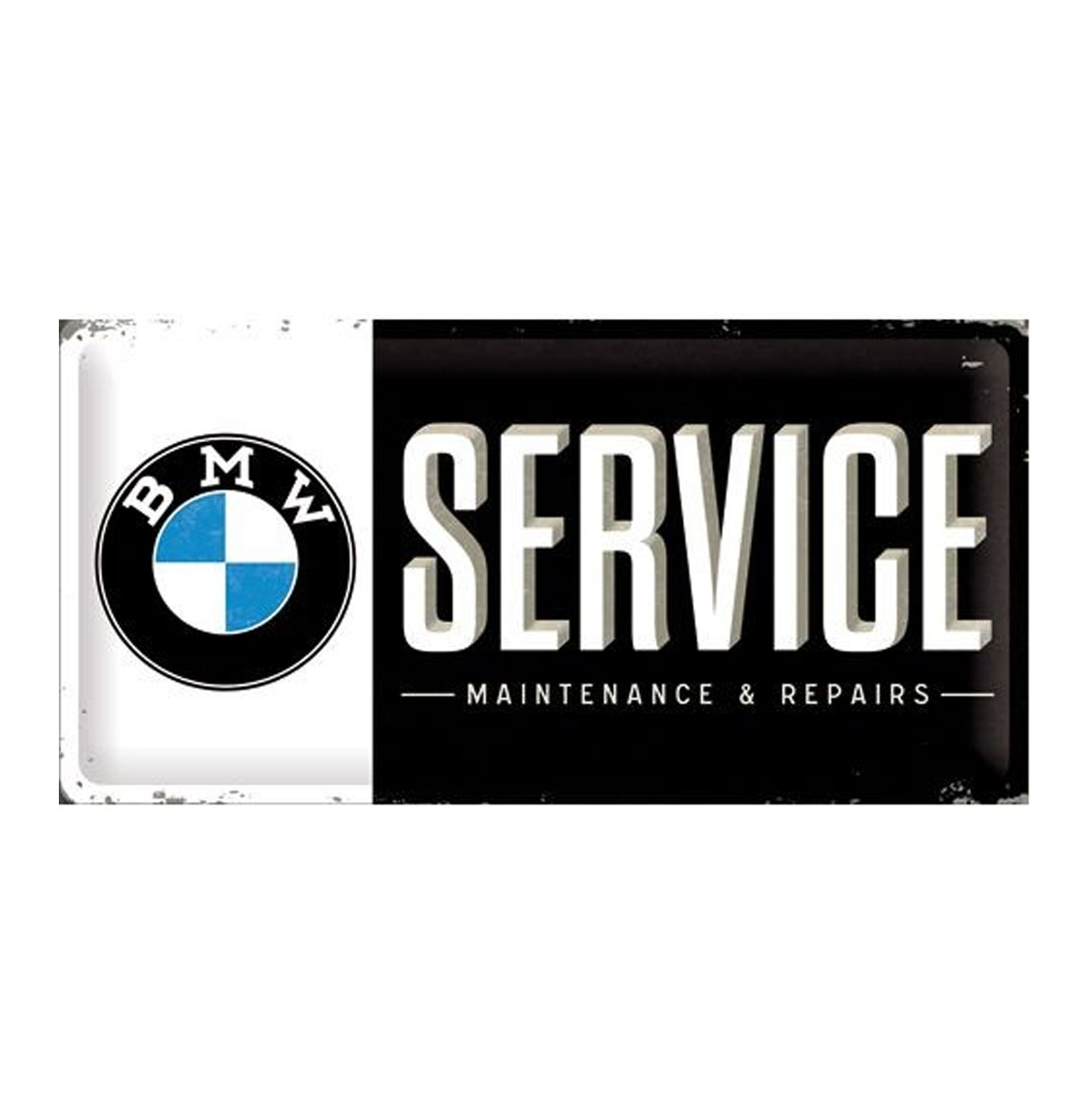 Metalen Plaat 'BMW Service' 25 x 50 cm | BMW