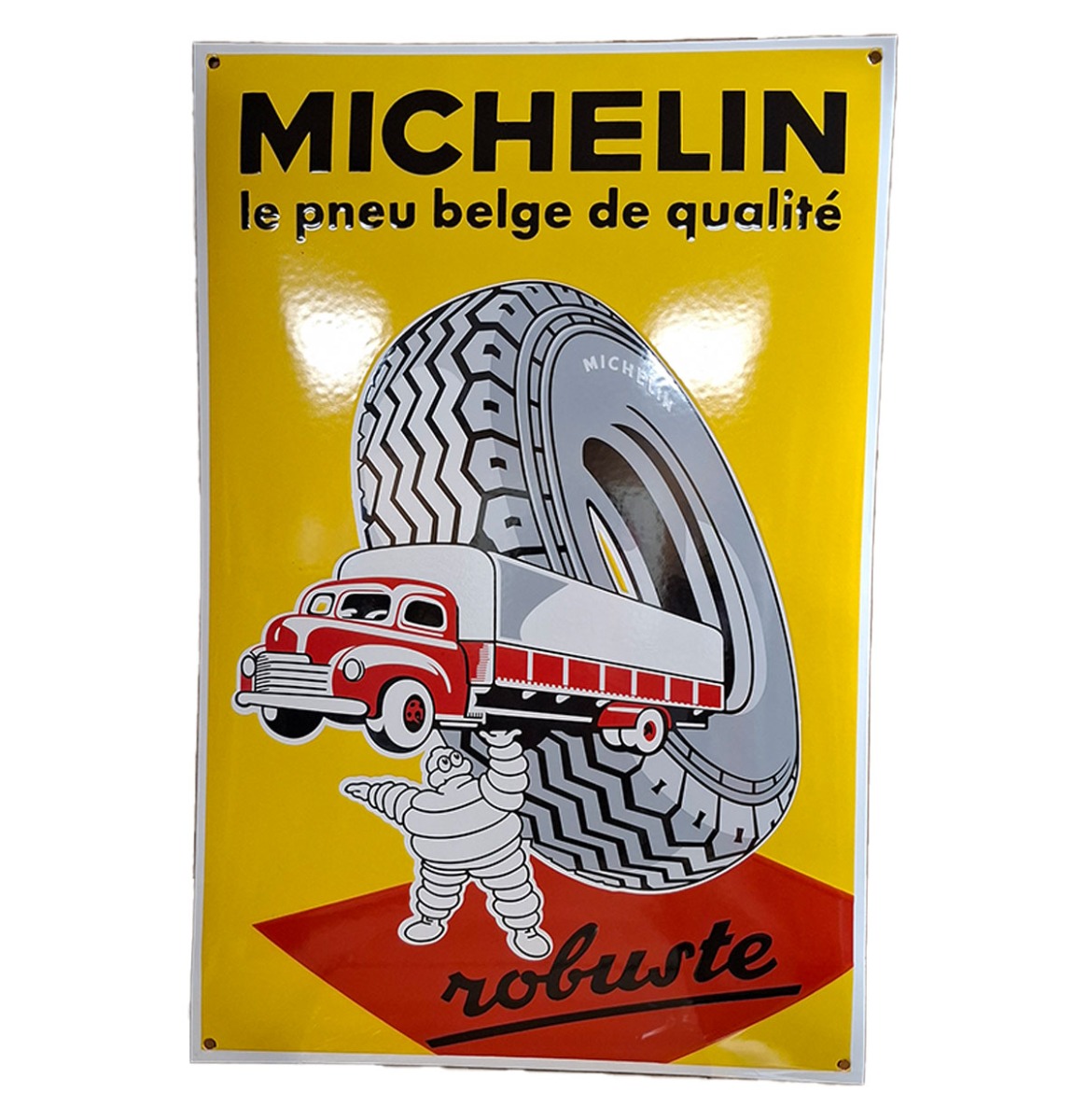 Michelin Robuste Reclame Emaille Bord - 60 x 40cm | Michelin