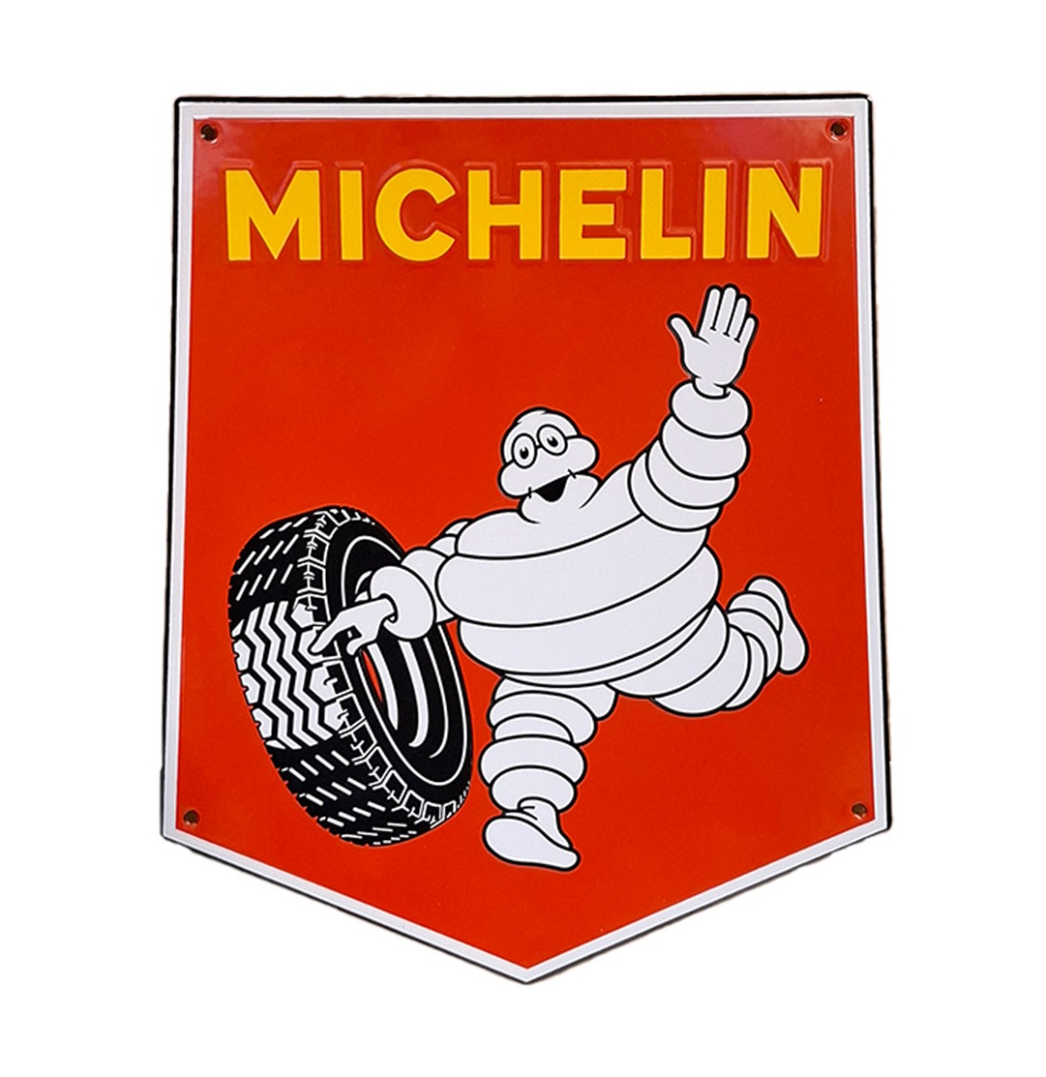 Michelin Rood Emaille Bord - 45 x 36cm | Michelin