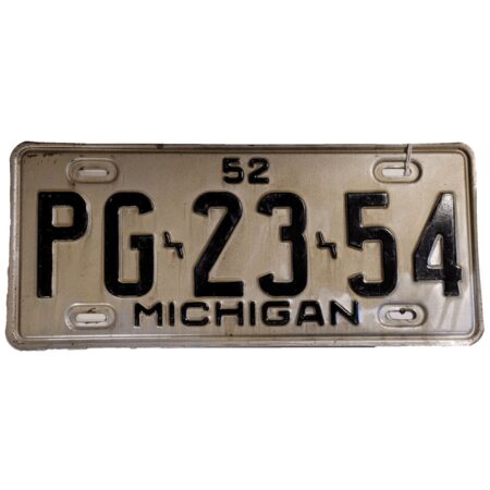 Michigan - 1952 Originele Kentekenplaat | Fiftiesstore