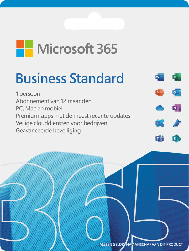 Microsoft 365 Business Meertalig Standard Abonnement 1 Jaar - Digitaal