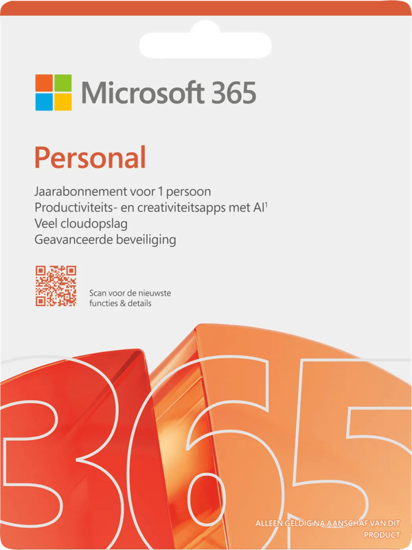 Microsoft 365 Personal Meertalig Abonnement 1 Jaar - Digitaal